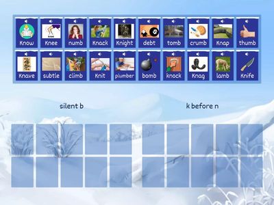 silent letters b, k