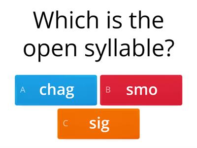 Open and closed syllables