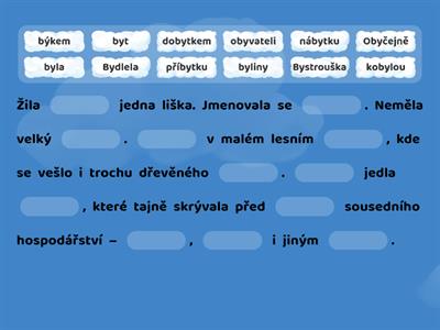 VS po B - doplň slova do textu