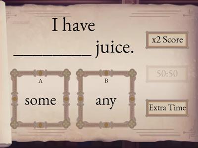 Brili Caca some/ any 