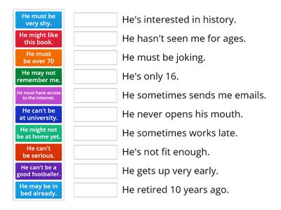 Modal verbs of deduction