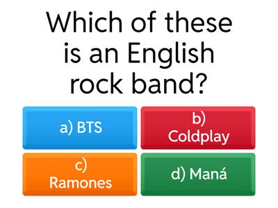Music quiz- A1-A2