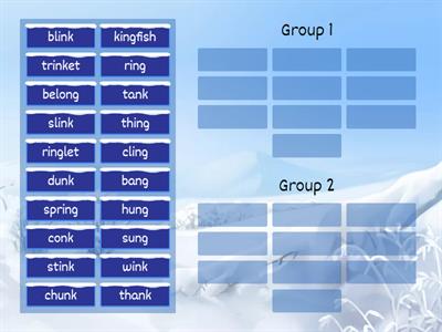 End Blends - ng, -nk