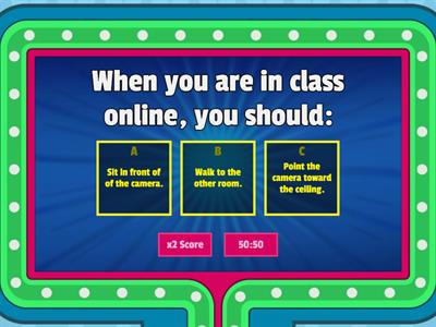 Quizshow virtual: Expected/Unexpected Behaviors