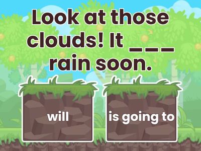 future ( will / be going to )