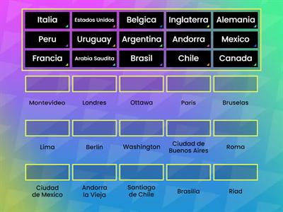 Paises y sus capitales 