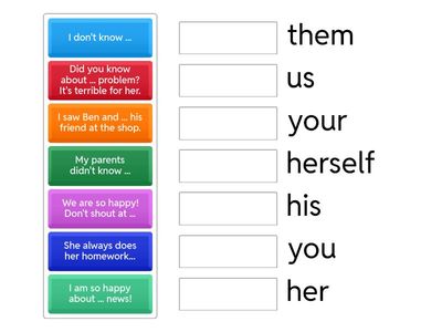 Pronouns Destination B1 Unit 16
