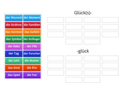 Komposita "Glück" (Aspekte B1+ AB S.16)