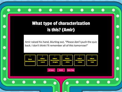 Characterization Game Show