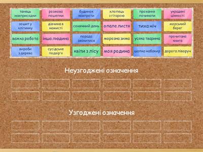 Означення узгоджені та неузгоджені