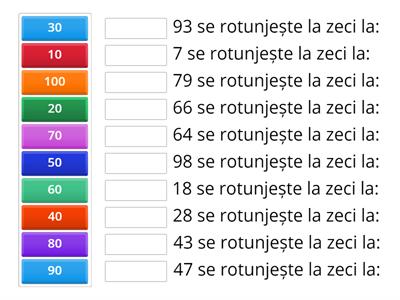 Rotunjirea numerelor 0-100