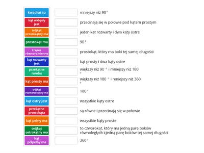 Kąty, trójkąty i czworokąty