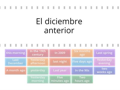 8A Past time expressions
