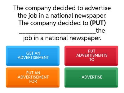  MULTIPLE MATCHING: Transform the word 