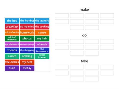 make/do/take