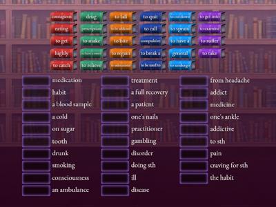 collocations: habits, addictions