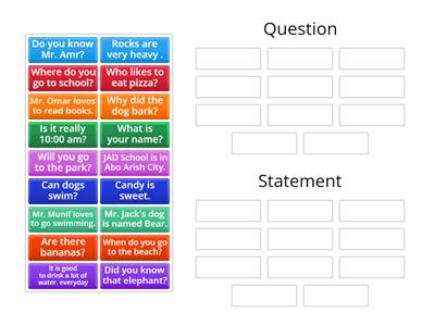  Question/Statement - Grade 2