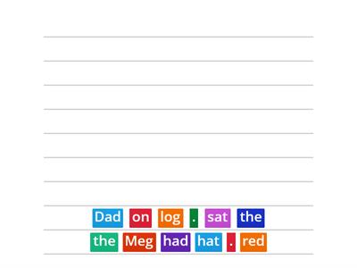 Sentence scramble 2