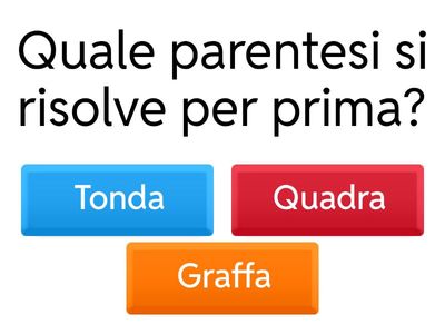 QUIZ ESPRESSIONI