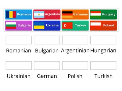 Fly high 4 countries and nationalities