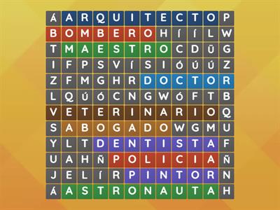 Sopa de letras preescolar