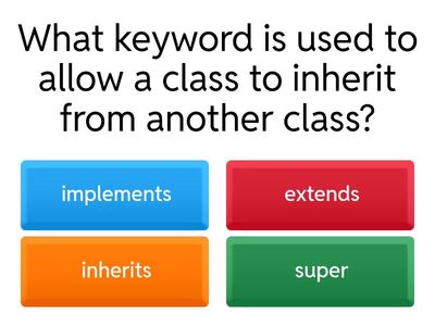 Answer the multiple-choice questions about Java Object-Oriented Programming concepts