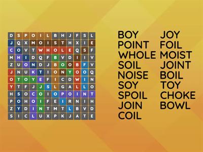 long-o, oy, oi word search