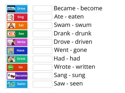 irregular verbs - past