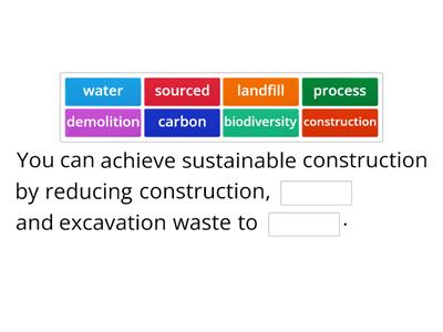 Sustainable Construction