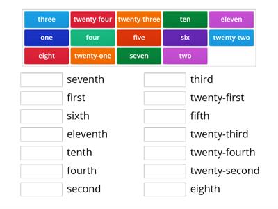 ordinal and cardinal numbers