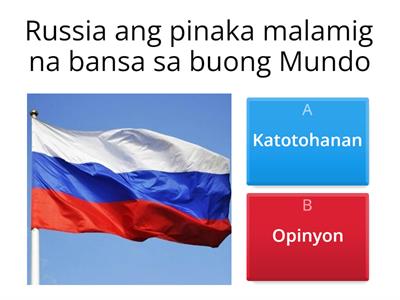 KATOTOHANAN O OPINYON - FILIPINO