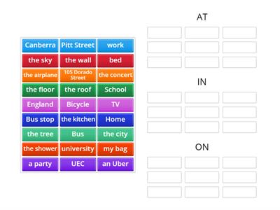 AT/IN/ON for place 