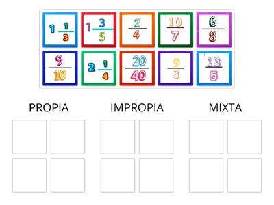 FRACCIONES PROPIAS, IMPROPIAS Y MIXTAS