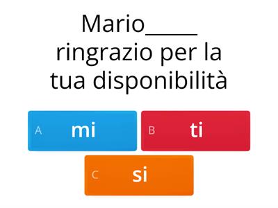 Grammatica: Completa con i pronomi personali Complemento