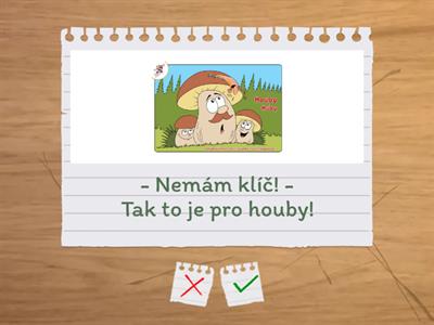 ČJ - Minidialogy s houbami - opravte chyby