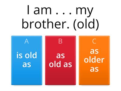 Comparatives of equality 