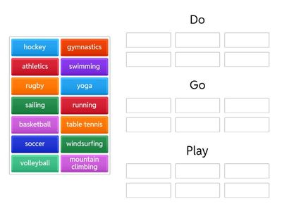 sports (do / play / go)