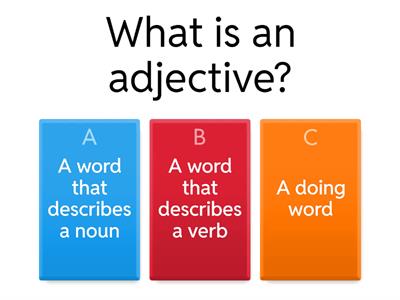 Adjectives lesson plenary