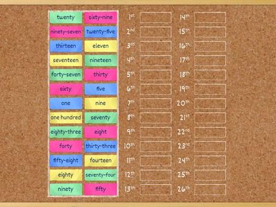 Put the numbers in order