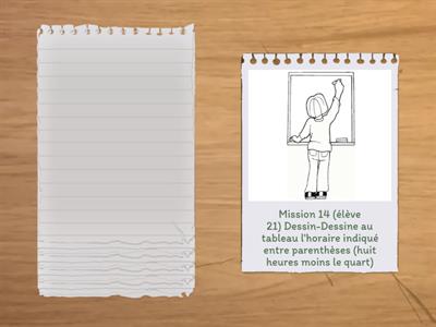 Gioco di revisione di classe 2D (Routine + chiedere e dire l'ora)