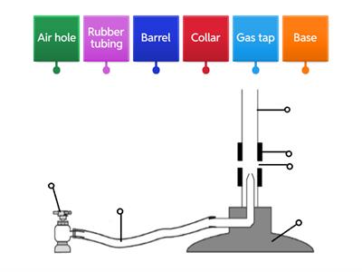 Label the Bunsen burner