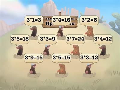 Таблиця множення на 3