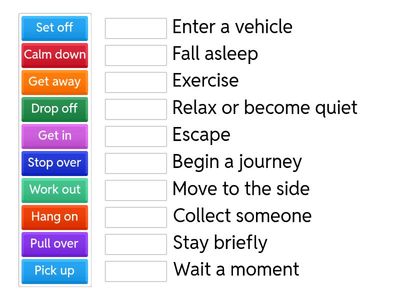 Int B U13A Phrasal Verbs Matching