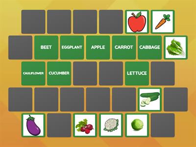 Fruits and Vegetables - Memory Game
