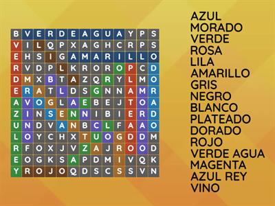 sopa de letras de colores