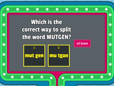 Split the Multisyllabic words 10.3