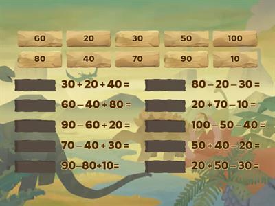 Сложение и вычитание круглых десятков