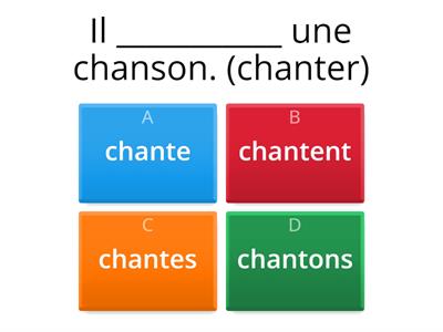 Le présent de l'indicatif - Verbes du 1er groupe