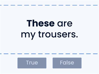 A2 (Test English): This, that, these, those