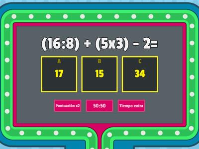 Operaciones combinadas